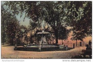 Michigan Grand Rapids Fountain In Crescent Park 1916