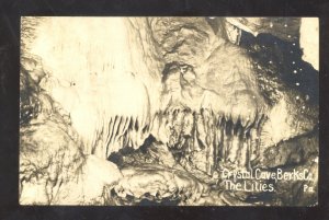 RPPC BERKS COUNTY PENNSYLVANIA PA. CRYSTAL CAVE INTERIOR REAL PHOTO POSTCARD