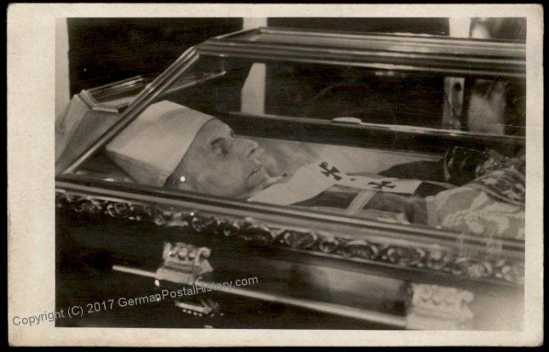 3rd Reich Reinhard Heydrich Death Mask Coffin Funeral BuM  RPPC 65952