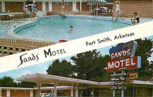 AR, Fort Smith, Arkansas, Sands Motel, Pool, Multi-View, Baxtone No 43666