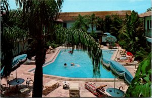 Postcard FL North Redington Beach Island House Motor Hotel Pool AAA 1970s K9