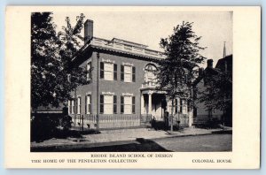 Providence Rhode Island Postcard Rhode Island School Design Colonial House 1910