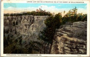 Maryland Cumberland Lovers Leap and Wills Mountain Inn 1926 Curteich