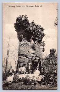 J99/ Richmond Dale Ohio Postcard c1910 Chimney Rocks Geology 193