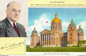Iowa Des Moines State Capitol Building & William S Beardsley 31st Governor Of...