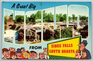 A Great Big Hello From Sioux Falls, South Dakota - Large Letter Postcard 1972