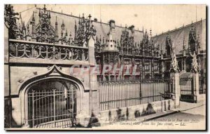 Old Postcard Rouen Le Palais De Justice has ensembte view of the street ia Juits