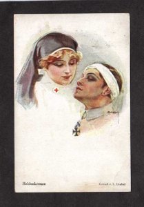 Red Cross Nurse Nursing Signed Walter Wellman Heldenkreuze Postcard