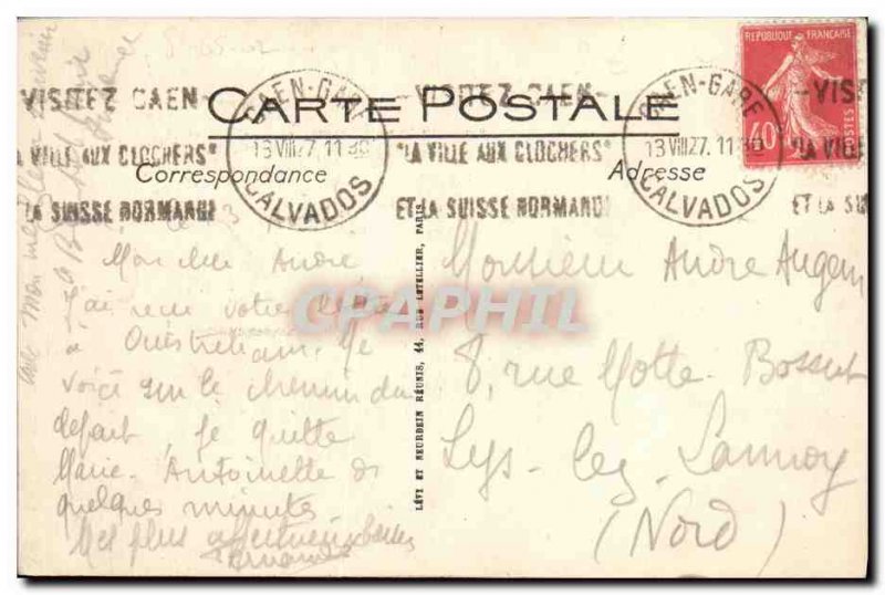 Old Postcard Caen The old St Etienne