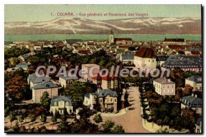 Postcard Old Colmar and Panorama General view of the Vosges