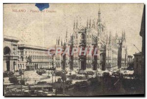 Postcard Old Milan Duomo