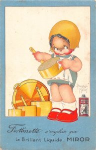 Advertising Frottinette Miror Liquide Clean Art Beatrice Mallet postcard B929