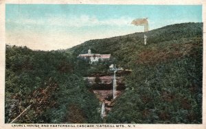 Vintage Postcard 1920's Laurel House and Kaaterskill Cascade Catskill Mts. N. Y.