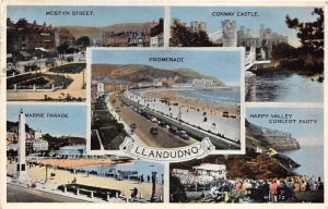 US56 UK Wales Llandudno multi view marine parade Mostyn Conway castle