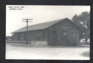 RPPC GORMAN TEXAS MK&T KATY RAILROAD DEPOT TRAIN STATION REAL PHOTO POSTCARD