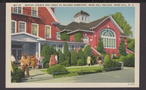 NC - Mars Hill College, Baptist Church and Front of Spilman Domitory - LINEN