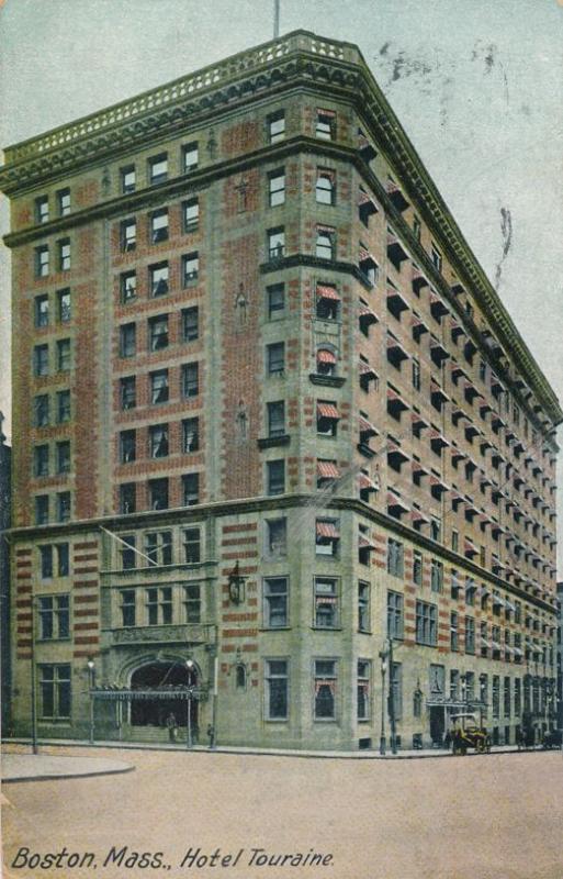 Hotel Touraine - Boston MA, Massachusetts - pm 1908 - DB