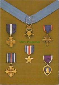 Military Postcard - USA Awards for Gallantry, Medal of Honor, Navy Cross RR18780