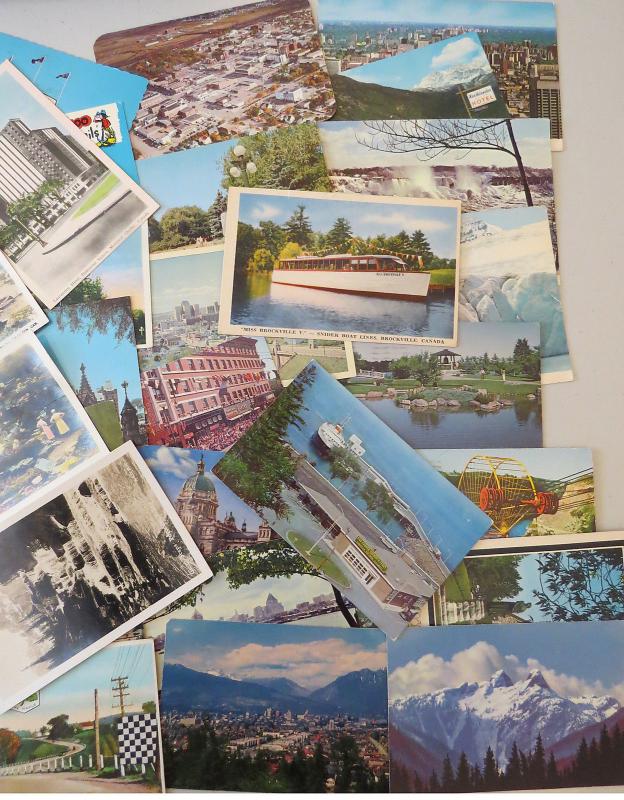 CANADA - HUGE GROUP OF POSTCARDS FROM CANADA LOT OF 50 PLUS c1930'S-1960'S