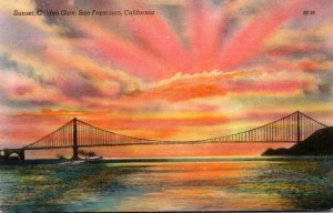 California San Francisco Golden Gate Sunset