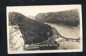 RPPC ANSTED WEST VIRGINIA WV LOVERS LEAP BRIDGE VINTGAE REAL PHOTO POSTCARD