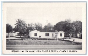 c1930's Heinkel's Motor Court Tampa Florida FL Vintage Unposted Postcard