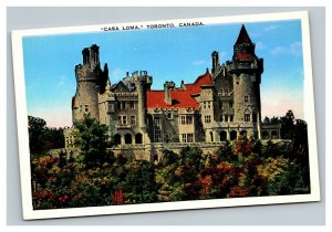 Vintage 1930's Postcard Casa Loma Gothic Revival Style Mansion Toronto Canada