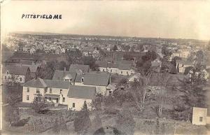 Pittsfield ME Aerial View Real Photo Postcard