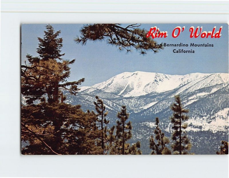 Postcard Rim O' World, San Bernardino Mountains, California