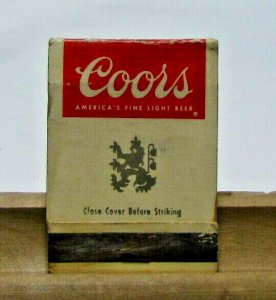 Coors America's Fine Liight Beer Vintage Matchbook Cover