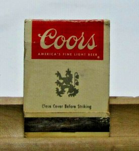 Coors America's Fine Liight Beer Vintage Matchbook Cover 