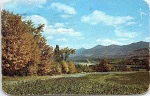 1952 Sampson Air Force Base N.Y. Fall Scenic Mountains Stream Postcard 7-70 