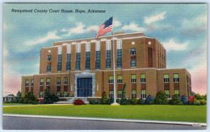 HOPE, Arkansas  AR   HEMPSTEAD COUNTY COURT HOUSE ca 1940s Linen   Postcard