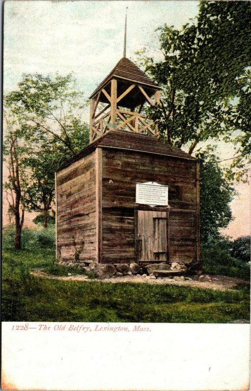 Vtg 1907 Old Belfry Lexington Massachusetts MA Postcard