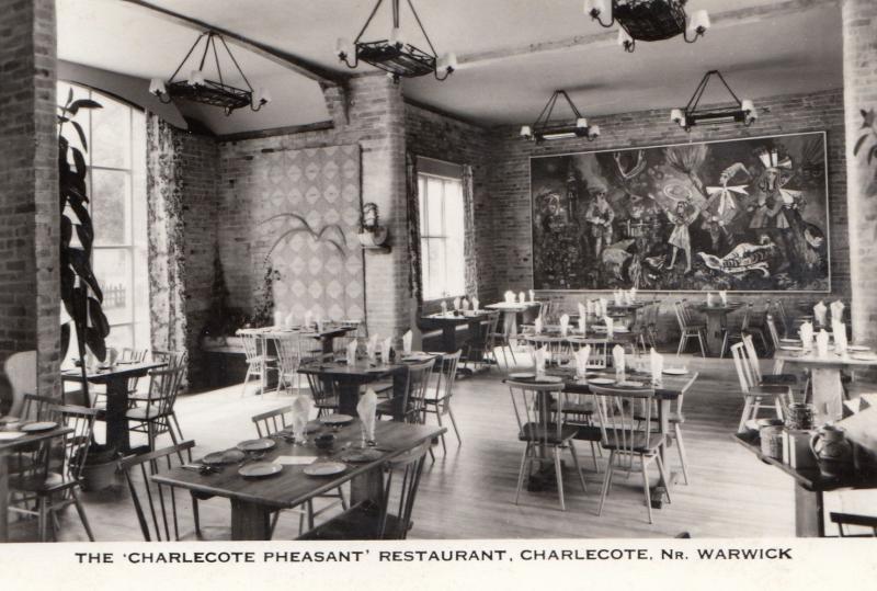 Warwick, Charlecote Pheasant Restaurant Real Photo Postcard