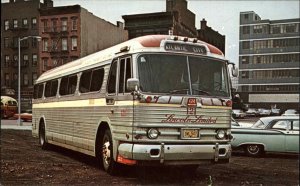 Atlantic City New Jersey NJ Bus Street Scene 1950s-60s Postcard