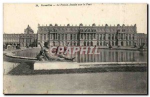 Old Postcard Versailles Palace facade on the park