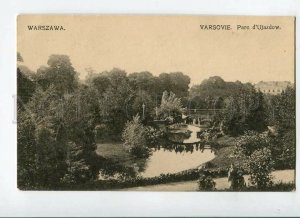 3150506 POLAND Warsaw Ujazdow garden Vintage postcard