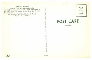 Postcard HOUSE SCENE Cape Cod Massachusetts MA AU6571