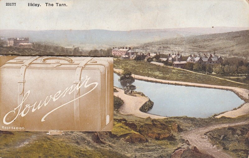 England Ilkley Tarn panorama novelty 1 view inside suitcase