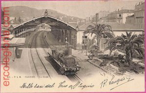 ak1757 - France - VINTAGE POSTCARD - Cannes - 1900's LA GARE Train