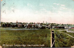 Ohio Mt Vernon Birds Eye View From The South 1913