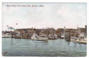 Steamer Docks Waterfront Boston MA 1910c postcard