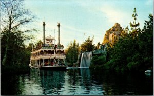 Vtg Mark Twain Riverboat Cascade Mountain Walt Disney World Orlando FL Postcard