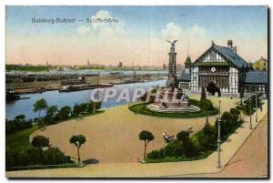 Old Postcard Duisburg Ruhrort Schifferbose