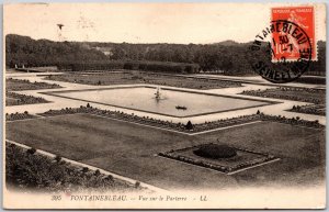 Fontainebleau Vue Sur Le Parterre Garden Landscape Fountain Postcard