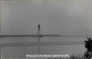 Rear Lighthouse Dixie Range Lake St. Louis Quebec Real Photo Postcard