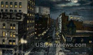 Grand Ave. - MIlwaukee, Wisconsin WI Postcard