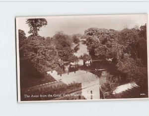 Postcard The Avon from the Great Hall Warwick Castle Warwick England