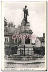 Postcard Old Auxonne Statue of Napoleon 1st